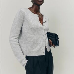 Reformation Clara Cashmere Crew Cardigan